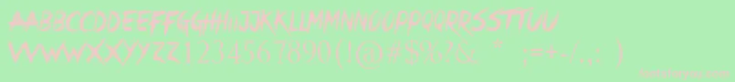 CrimesTimesSix Font – Pink Fonts on Green Background