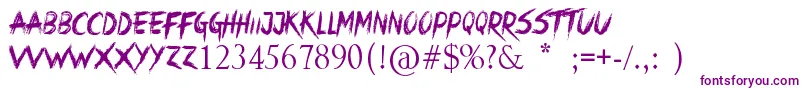 CrimesTimesSix Font – Purple Fonts on White Background