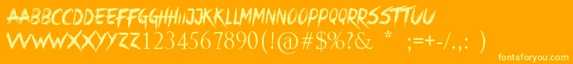 CrimesTimesSix Font – Yellow Fonts on Orange Background