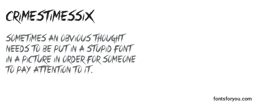 Review of the CrimesTimesSix Font