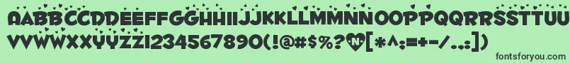 Fontl Font – Black Fonts on Green Background