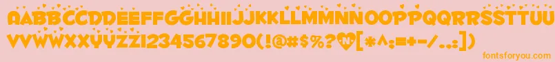 Fontl Font – Orange Fonts on Pink Background