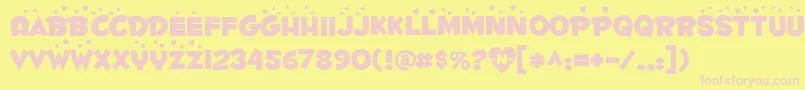 Fontl Font – Pink Fonts on Yellow Background