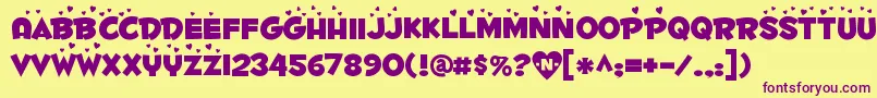 Fontl Font – Purple Fonts on Yellow Background