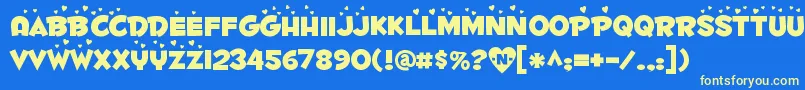 Fontl Font – Yellow Fonts on Blue Background