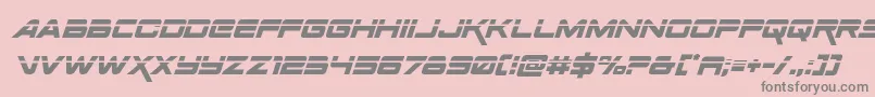 Spacerangerlaserital Font – Gray Fonts on Pink Background