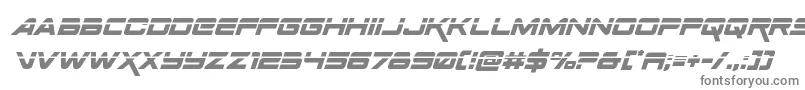 Spacerangerlaserital-Schriftart – Graue Schriften auf weißem Hintergrund