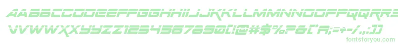 Spacerangerlaserital Font – Green Fonts on White Background