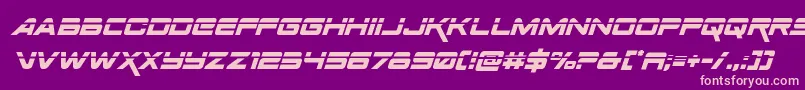 Spacerangerlaserital Font – Pink Fonts on Purple Background