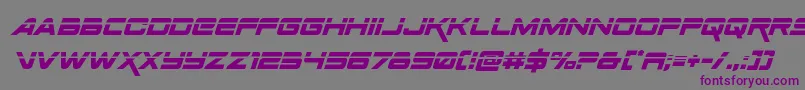 Spacerangerlaserital Font – Purple Fonts on Gray Background