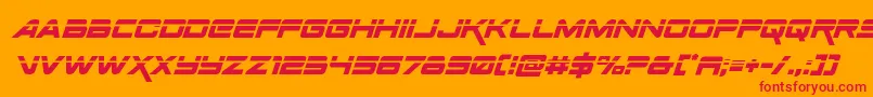 Spacerangerlaserital Font – Red Fonts on Orange Background