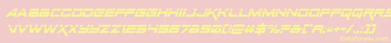 Spacerangerlaserital Font – Yellow Fonts on Pink Background