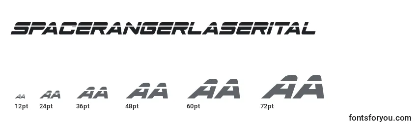 Размеры шрифта Spacerangerlaserital