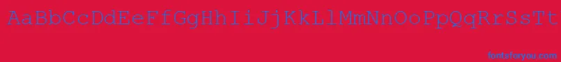 MsLinedraw Font – Blue Fonts on Red Background