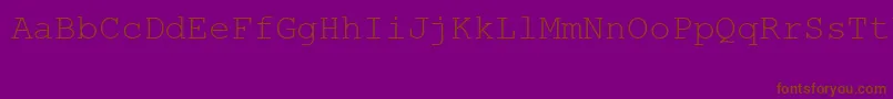 MsLinedraw-Schriftart – Braune Schriften auf violettem Hintergrund