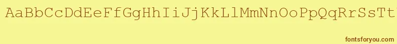MsLinedraw Font – Brown Fonts on Yellow Background