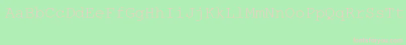 MsLinedraw Font – Pink Fonts on Green Background