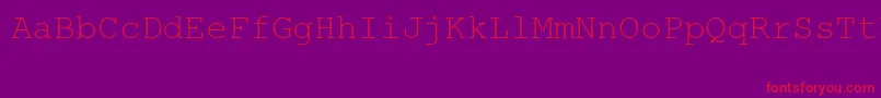 フォントMsLinedraw – 紫の背景に赤い文字