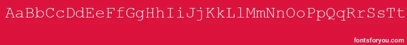 フォントMsLinedraw – 赤い背景に白い文字