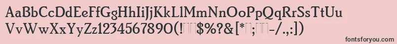 BrightonMediumPlain Font – Black Fonts on Pink Background