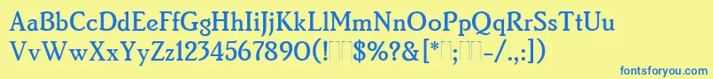 fuente BrightonMediumPlain – Fuentes Azules Sobre Fondo Amarillo