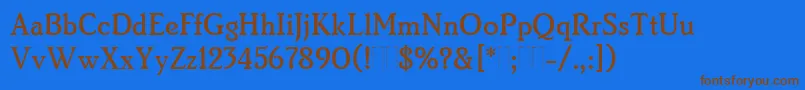 Police BrightonMediumPlain – polices brunes sur fond bleu