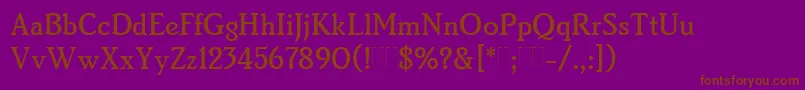Police BrightonMediumPlain – polices brunes sur fond violet