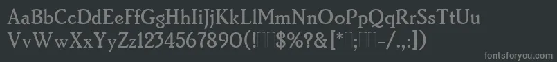 Police BrightonMediumPlain – polices grises sur fond noir