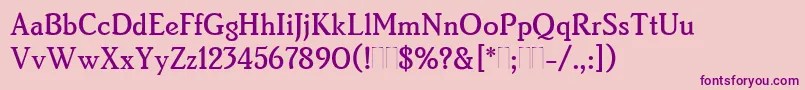 Шрифт BrightonMediumPlain – фиолетовые шрифты на розовом фоне