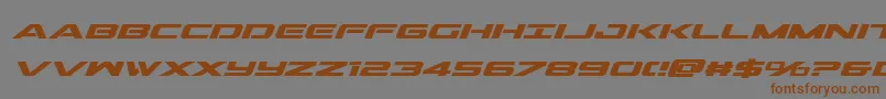 Outridersemicondboldital Font – Brown Fonts on Gray Background