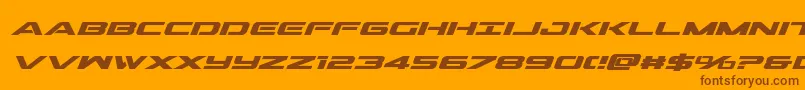 Outridersemicondboldital Font – Brown Fonts on Orange Background
