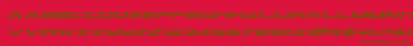 Outridersemicondboldital Font – Brown Fonts on Red Background