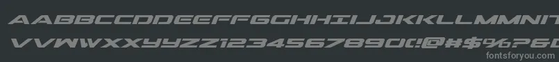 Outridersemicondboldital Font – Gray Fonts on Black Background