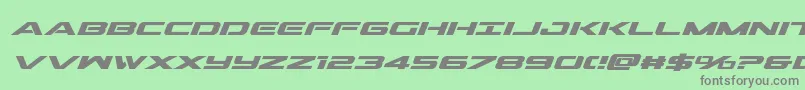 Outridersemicondboldital Font – Gray Fonts on Green Background
