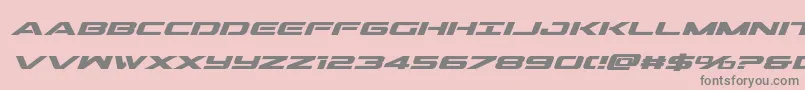 Outridersemicondboldital Font – Gray Fonts on Pink Background