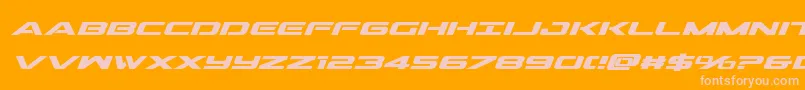 Outridersemicondboldital Font – Pink Fonts on Orange Background