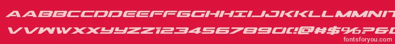 Outridersemicondboldital Font – Pink Fonts on Red Background