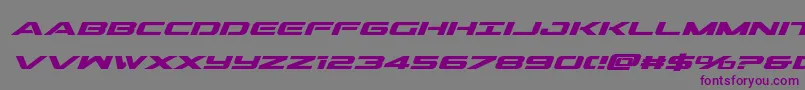 Outridersemicondboldital Font – Purple Fonts on Gray Background