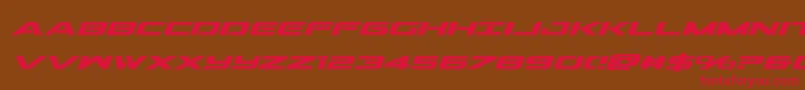 Outridersemicondboldital Font – Red Fonts on Brown Background