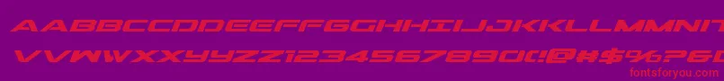 Outridersemicondboldital Font – Red Fonts on Purple Background