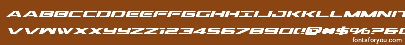 Outridersemicondboldital Font – White Fonts on Brown Background