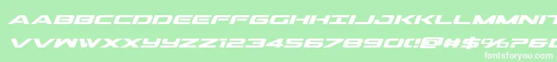 Outridersemicondboldital Font – White Fonts on Green Background