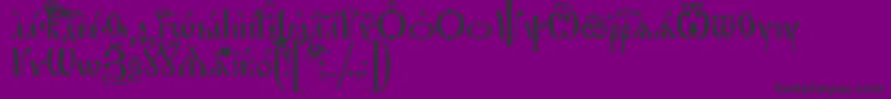 フォントIrmologionUcs – 紫の背景に黒い文字