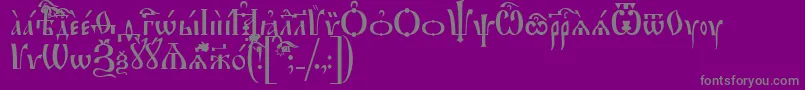 Lisätietoja IrmologionUcs-fontista IrmologionUcs-fontti – harmaat kirjasimet violetilla taustalla