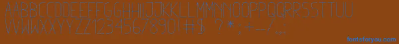 フォントDowtedRemixTfb – 茶色の背景に青い文字