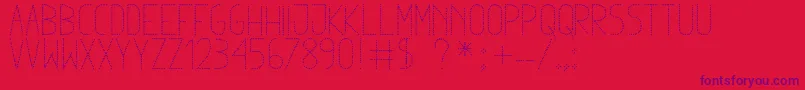 DowtedRemixTfb Font – Purple Fonts on Red Background