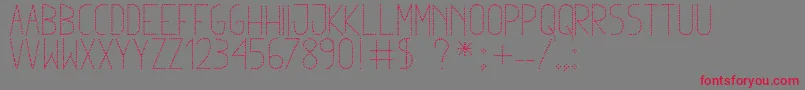 DowtedRemixTfb-Schriftart – Rote Schriften auf grauem Hintergrund