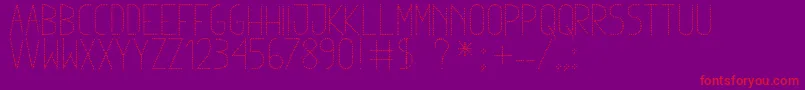 DowtedRemixTfb Font – Red Fonts on Purple Background