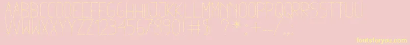 DowtedRemixTfb Font – Yellow Fonts on Pink Background