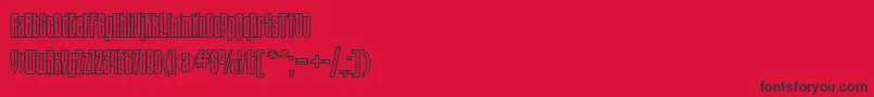Tauernctt Font – Black Fonts on Red Background